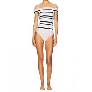NEW SIMKHAI walker one piece swimsuit in sand stripe